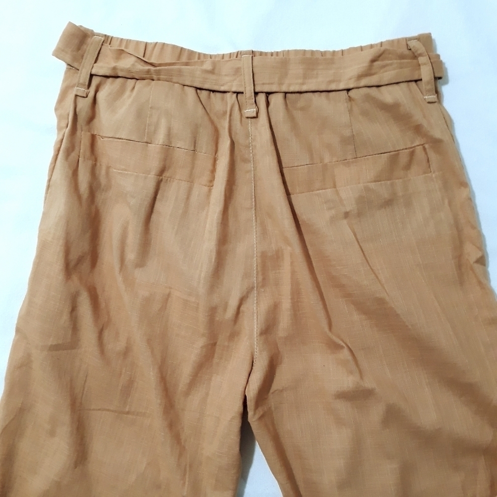 Past Life The Collective Organic Linen and Cotton Brownish Pants Belted Size 0 - Picture 9 of 13